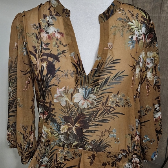 Anthropologie dRA Angeles Printed FlutterSleeve Shirtdress Multi.Size MP - Picture 4 of 16